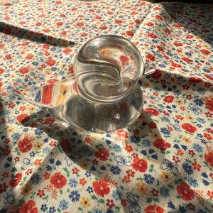 Vintage clear Glass Bird Figurine